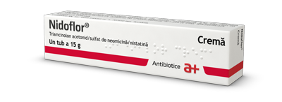 Nidoflor crema 1 mg/3,82 mg/100000 UI/g / 15 g cremă