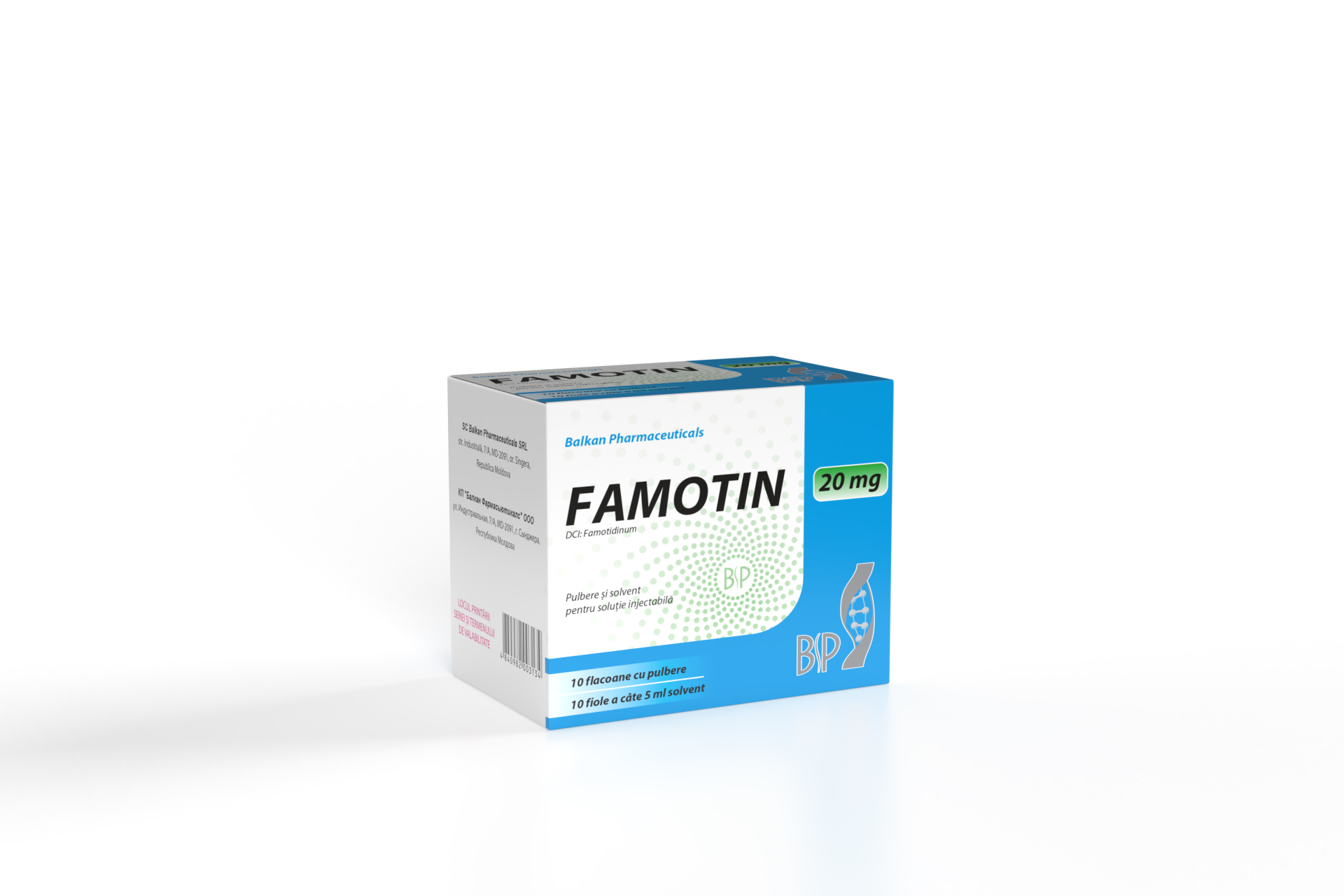 Famotin 20 mg pulbere pentru soluţie injectabilă