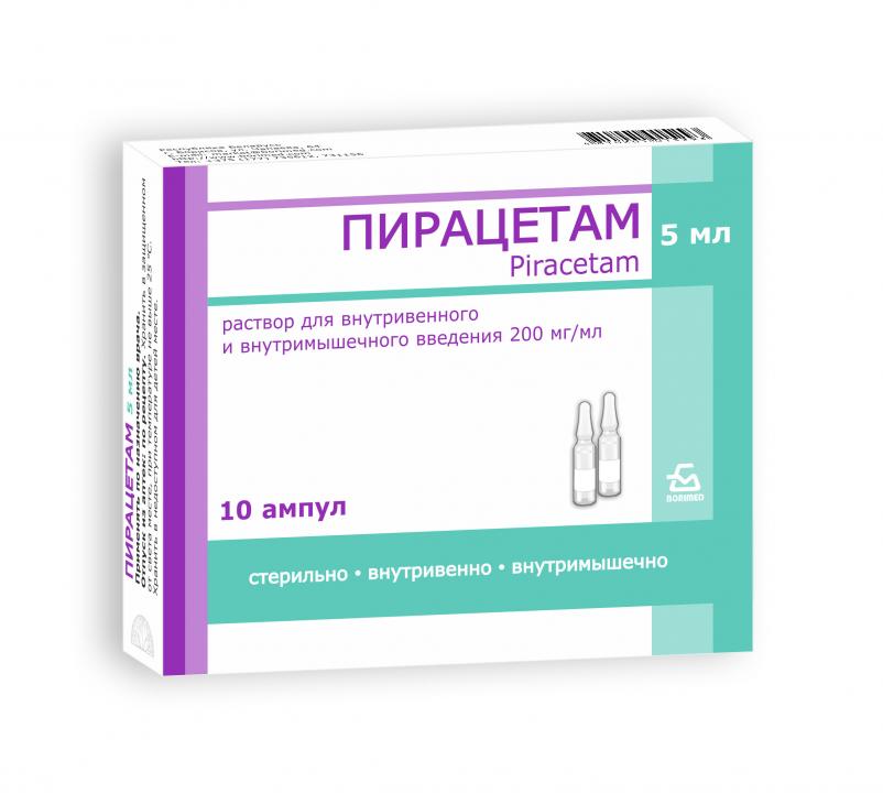 Piracetam 200 mg/ml / 5 ml soluţie injectabilă