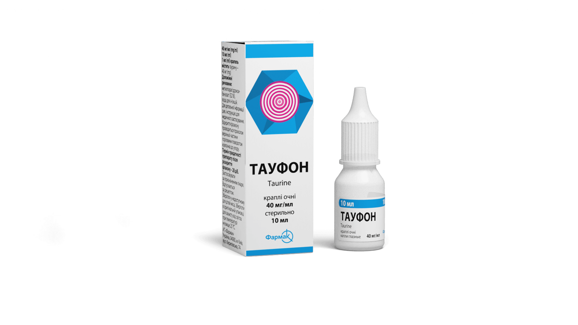 Taufon 40 mg/ml / 10 ml picături oftalmice, soluţie