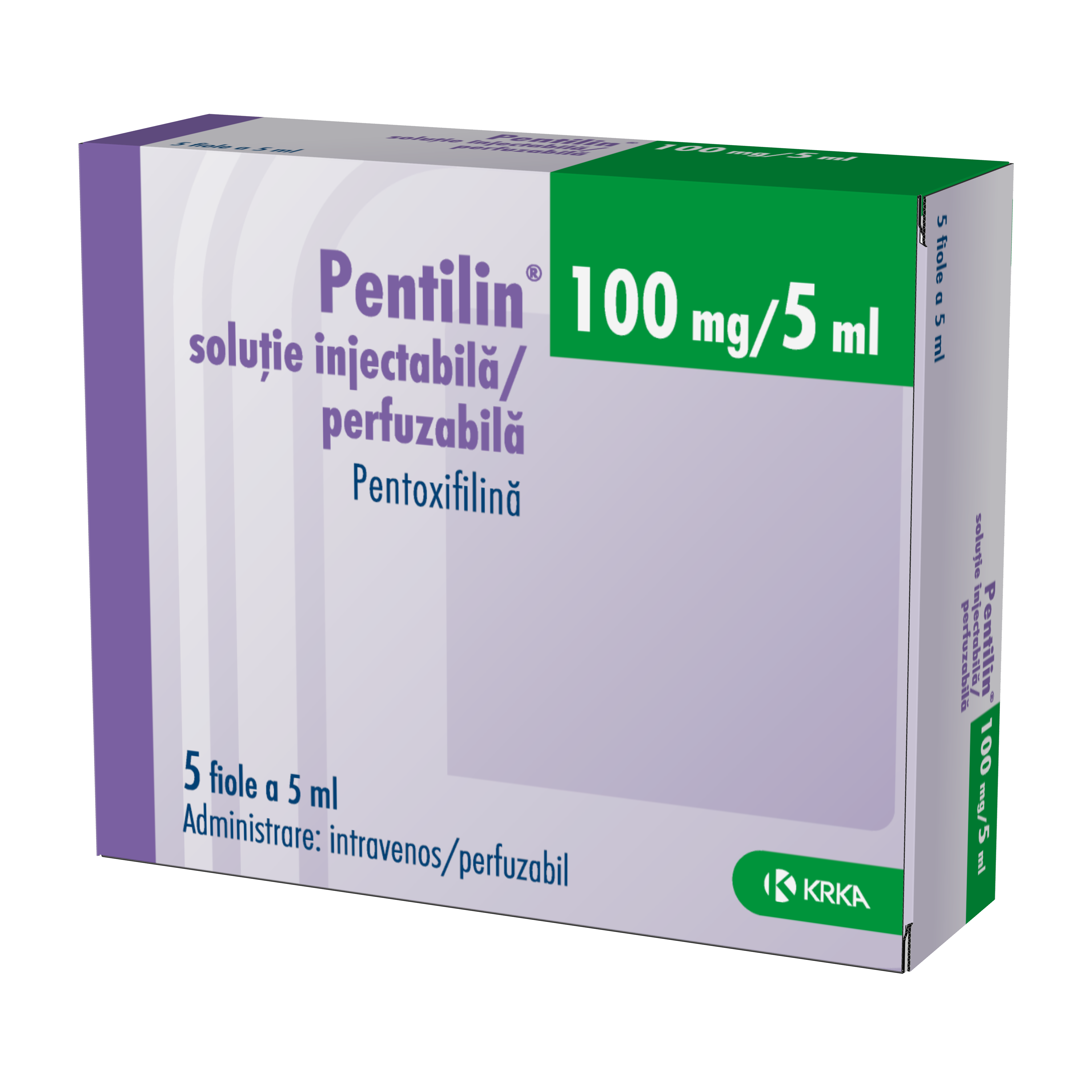 Pentilin 100 mg/5 ml soluţie injectabilă/perfuzabilă