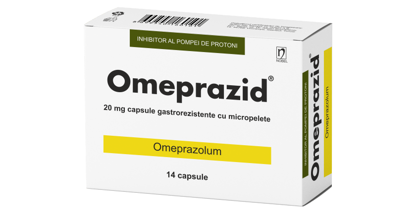 Omeprazid 20 mg capsule gastrorezistente cu micropelete