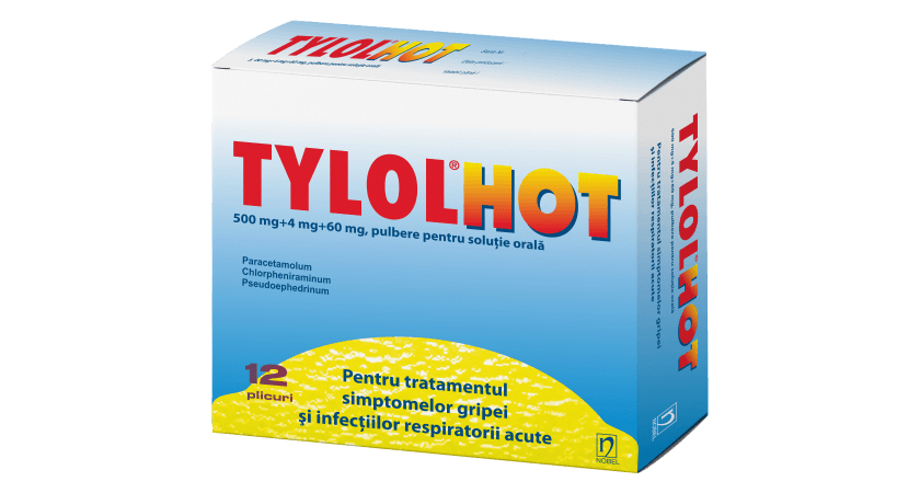 Tylol Hot D 500 mg/4 mg/60 mg pulbere pentru soluţie orală