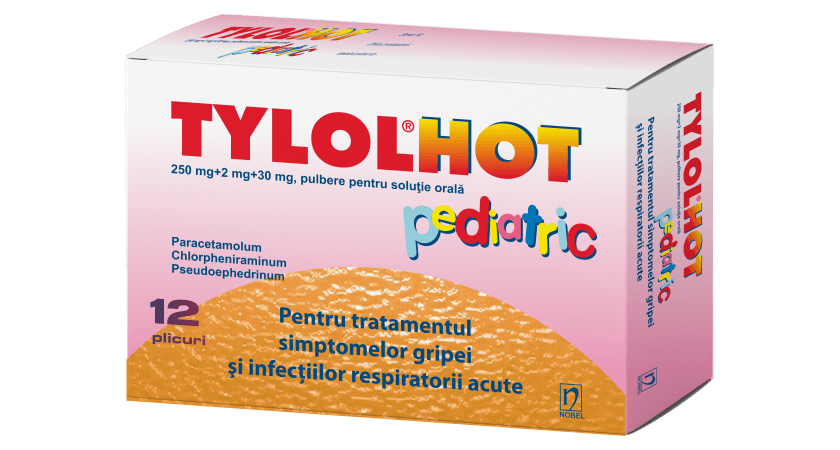 Tylol Hot Pediatric 250 mg/2 mg/30 mg pulbere pentru soluţie orală