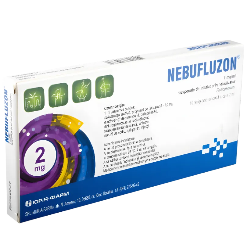 Nebufluzon 1 mg/ml / 2 ml suspensie de inhalat prin nebulizator