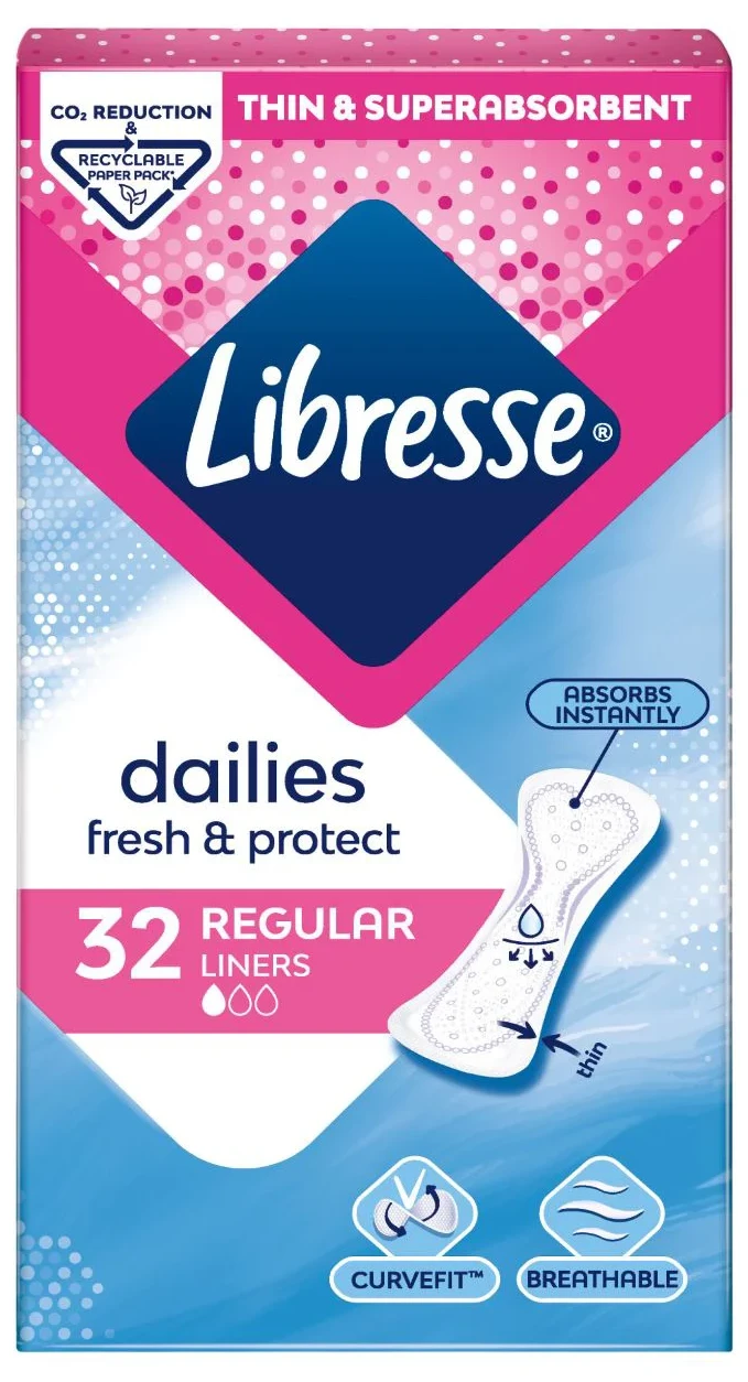 Absorbante Libresse Dailies Regular, 32 buc.