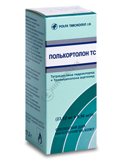 Polcortolon TC 23,12 mg/0,58 mg/g / 17,3 g spray cutanat, suspensie