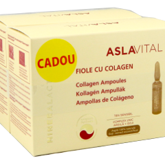 Farmec Aslavital Mineralactiv fiole cu colagen +fiole cu colag 10 comp