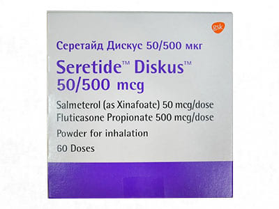 Seretide Diskus 50 mcg/500 mcg/doză / 60 doze pulbere de inhalat