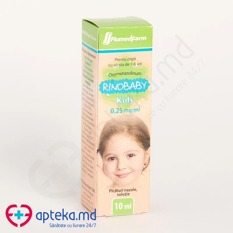Rinobaby Kids 0,25 mg/ml 0,25 mg/ml / 10 ml picături nazale, soluţie