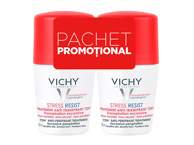 Vichy Deo Roll-on Stress resistent piele sensibila 72h 1+1 la