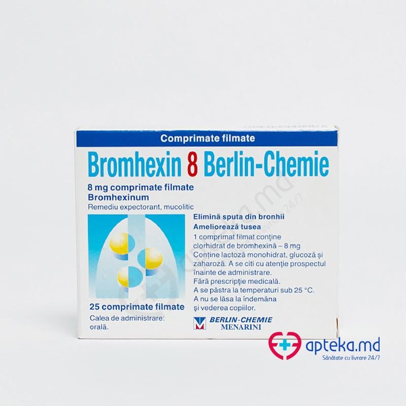 Bromhexin 8 Berlin-Chemie 8 mg comprimate filmate