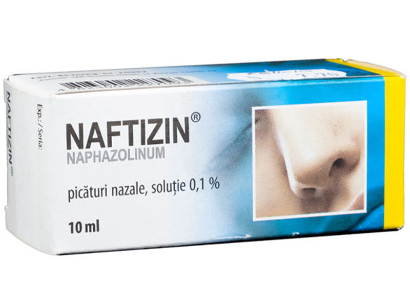Naftizin 1 mg/ml / 10 ml picături nazale, soluţie