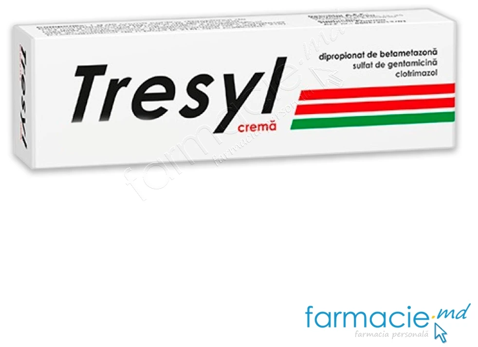 Tresyl 0,643 mg/1,54 mg/10 mg/g / 50 g cremă