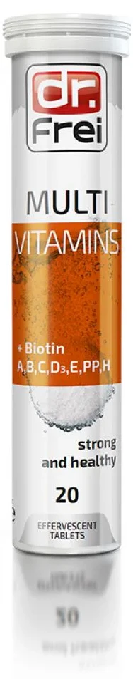 Vitamine efervescente Dr. Frei Multivitamins+Biotin, 20 buc.