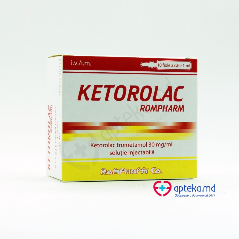 Ketorolac Rompharm 30 mg/ml / 1 ml soluţie injectabilă