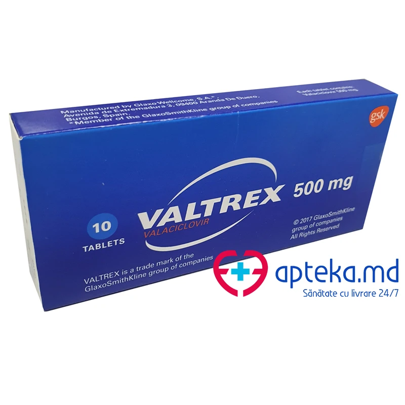 Valtrex 500 mg 500 mg comprimate filmate