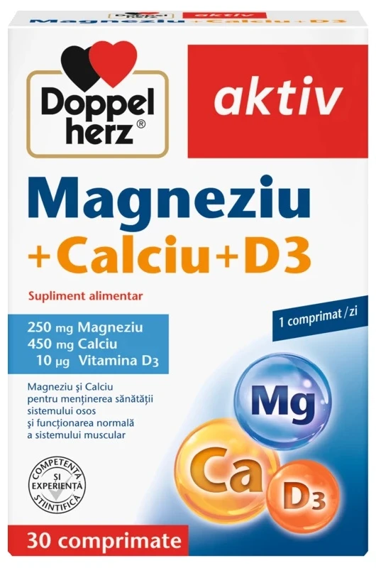 Doppelherz Magneziu+B+Folic 250 mg N30