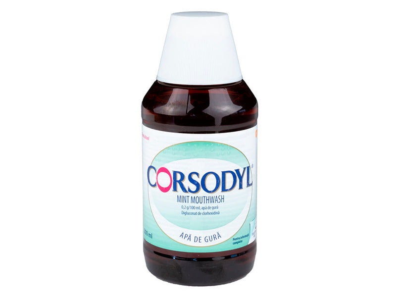 Corsodyl Mint Mouthwash 2 mg/ml apă de gură 0,2 g/100 ml / 300 ml apă de gură