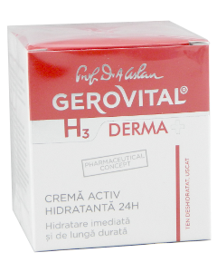 Farmec Gerovital H3 Derma+ activ hidratanta 24h 50 ml Cremă 1 comp