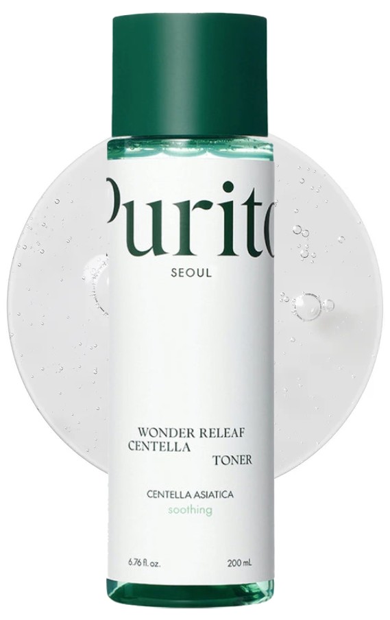 Toner pentru pielea sensibilă cu Centella Asiatica Purito Seoul Wonder Releaf Centella Toner 200 ml