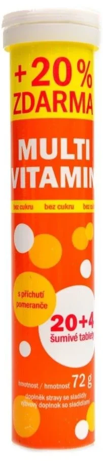Comprimate efervescente Vitar Multivitamine fara zahar, 24 comprimate