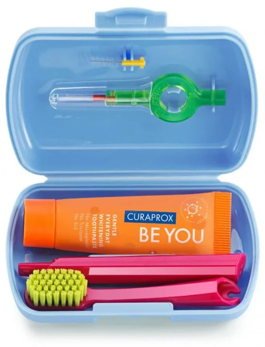 Set de calatorie pentru ingrijirea orala Ortho Curaprox Albastru