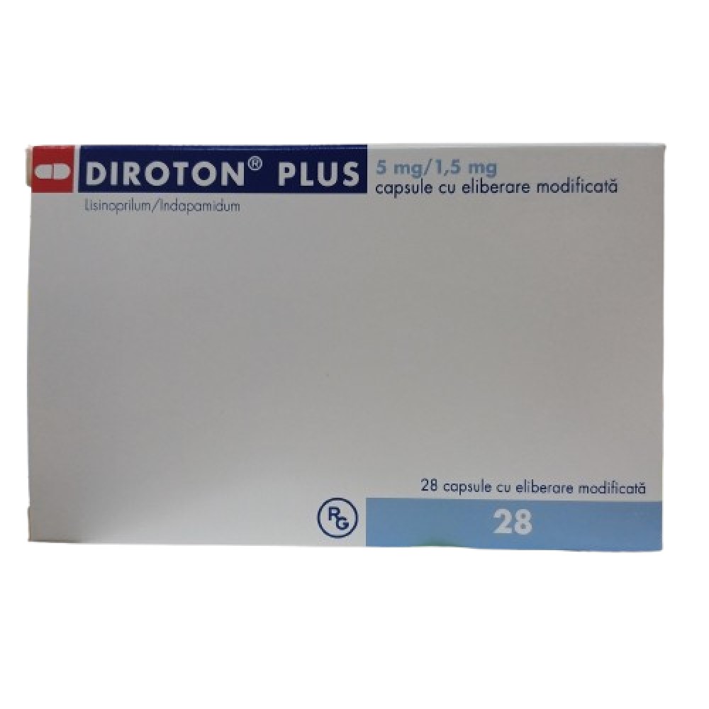 Diroton Plus 5 mg/1,5 mg capsule cu eliberare modificată