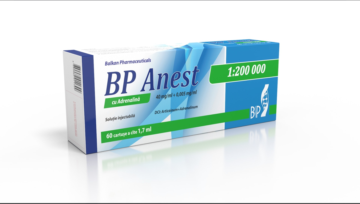 BP Anest cu Adrenalină 1:200000 40 mg/0,005 mg/ml / 1,7 ml soluţie injectabilă