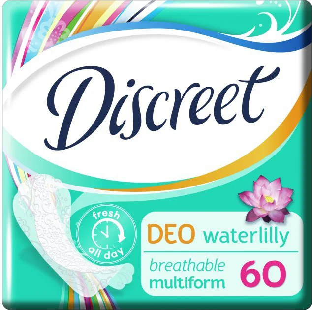 Absorbante zilnice Discreet Deo Waterlilly, 60 buc.