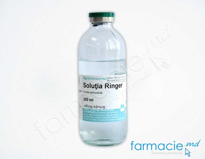 Ringer 8,6 mg/0,3mg/0,322/ml / 200 ml soluţie perfuzabilă