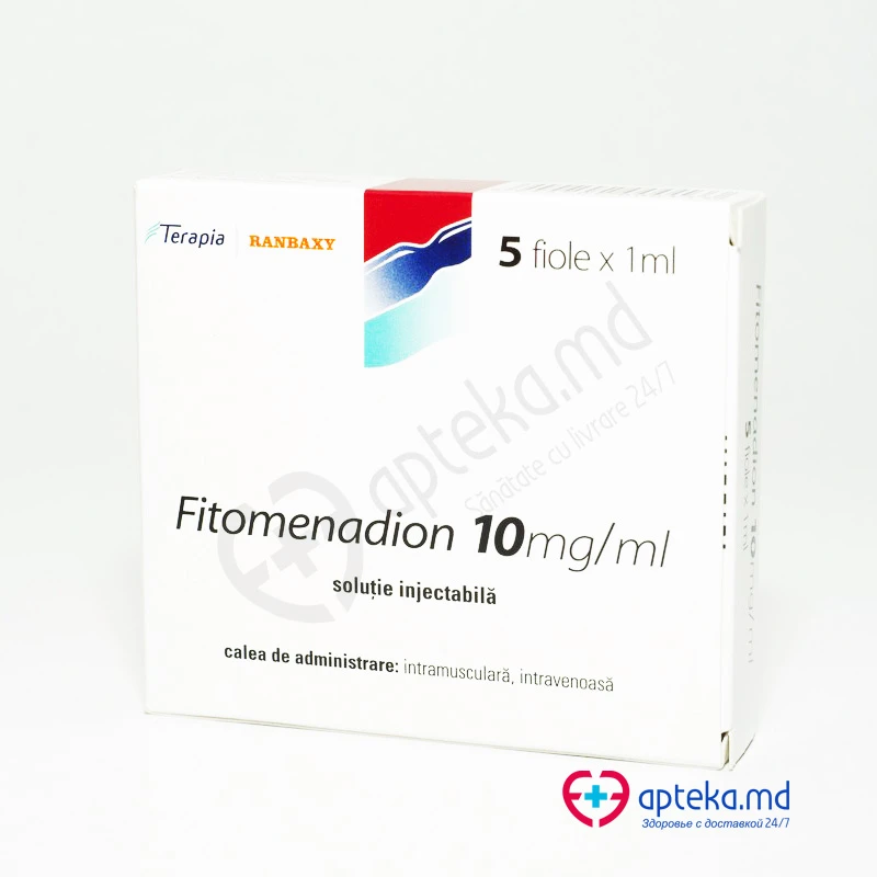 Fitomenadion Terapia 10 mg/ml 10 mg/ml / 1 ml soluţie injectabilă