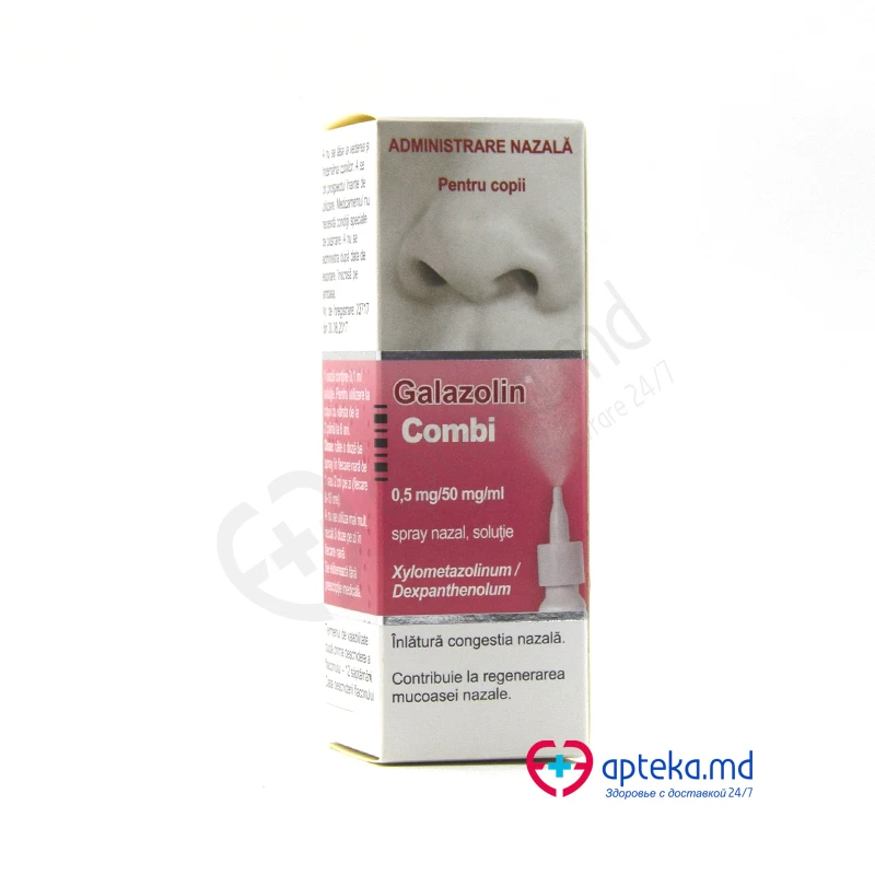 Galazolin Combi 0,5 mg/50 mg/ml 0,5 mg /50 mg/ml / 10 ml spray nazal, soluţie