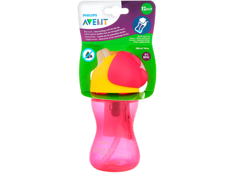 Philips Avent Cana cu pai flexibil Girl 300ml 12m+ SCF798/02 300 ml