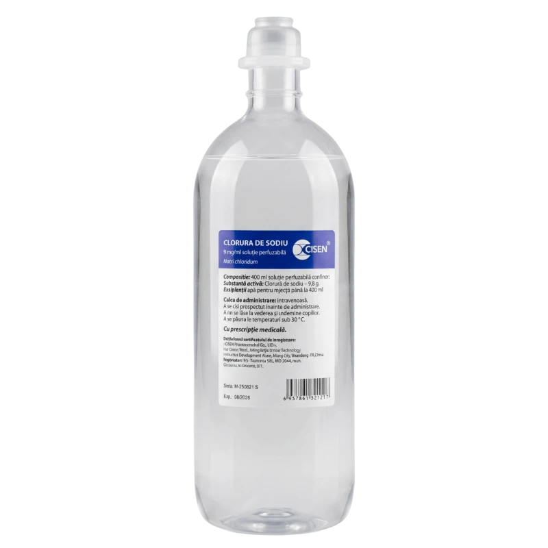 Clorură de sodiu 9 mg/ml soluție perfuzabilă