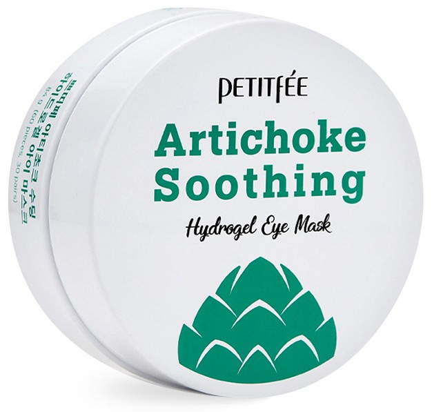 Patchuri din hidrogel Petitfee, Artichoke Soothing Hydrogel Eye Mask, 60 buc