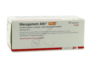 Meropenem Atb 500 mg pulbere pentru soluţie injectabilă/perfuzabilă