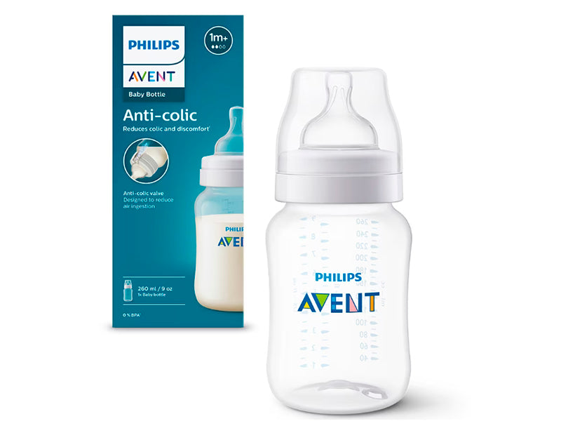 Philips Avent Biberon anti-colic din plastic 260 ml 0m+ 1P SCY103/01 260 ml