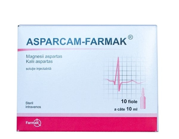 Asparcam-Farmak 45,2 mg/40 mg/ml / 10 ml soluţie injectabilă