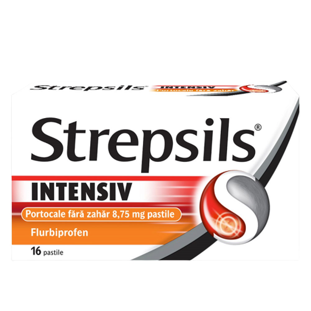 Strepsils Intensiv Portocale fără zahăr 8,75 mg pastile