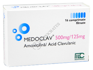 Medoclav 500 mg/125 mg 500 mg + 125 mg comprimate filmate