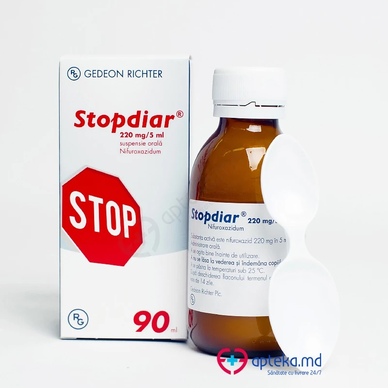 Stopdiar 220 mg/5 ml / 90 ml suspensie orală