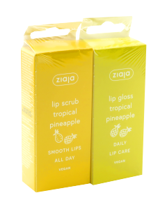 Ziaja de buze Tropical pineapple + Luciu de buze 12 ml + 12 m Exfoliant 12 ml