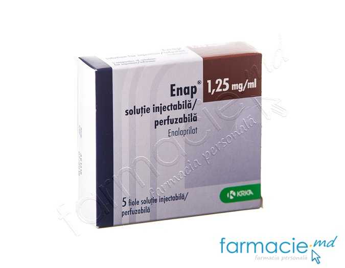 Enap 1,25 mg/ml / 1 ml soluţie injectabilă/perfuzabilă