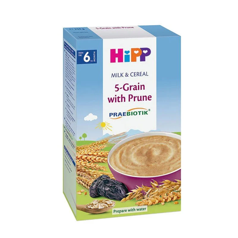 Hipp 2918 Terci lapte, 5 cereale cu prune 250g