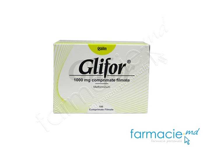 Glifor 1000 mg comprimate filmate