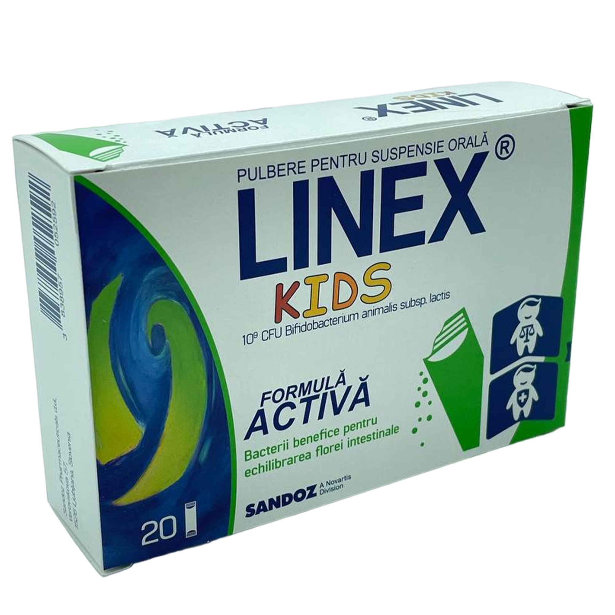 Linex kids 10^9 CFU / 1,5 g pulbere pentru suspensie orală