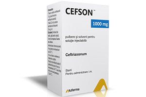 Cefson 1000 mg / 3,5 ml pulbere şi solvent pentru soluţie injectabilă
