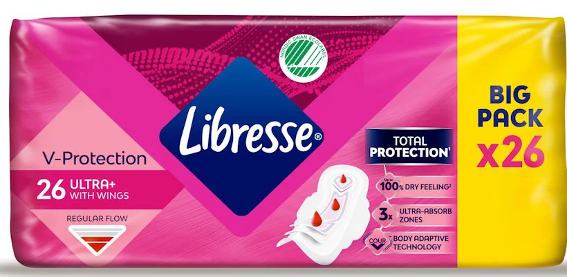 Absorbante Libresse Total Protection Ultra, 26 buc.