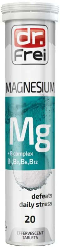 Vitamine efervescente Dr. Frei MAGNESIUM + B COMPLEX, 20 buc.